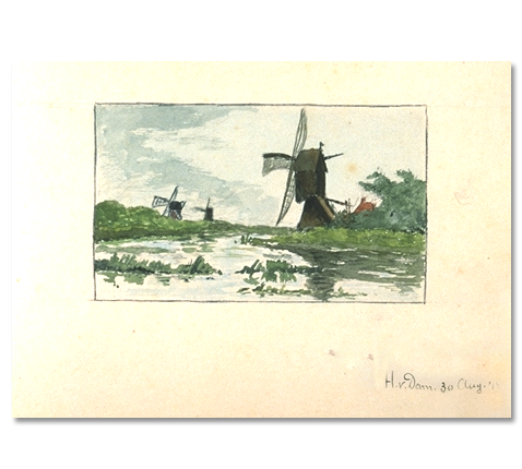 Schets molen: Han van Dam