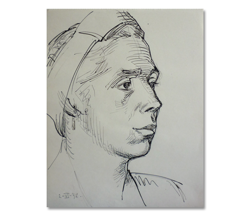 Kop tekening